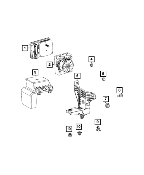 Hydraulic Control Unit, Brake Tubes and Hoses for 2019 Jeep Compass #1