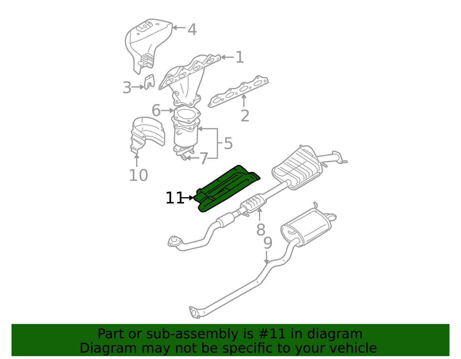2001-2006 Hyundai Santa Fe Heat Shield 28791-26110 | MotorMotor