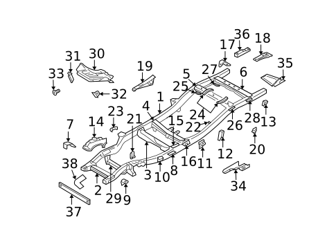 Frame & Components for 2003 Nissan Xterra #1