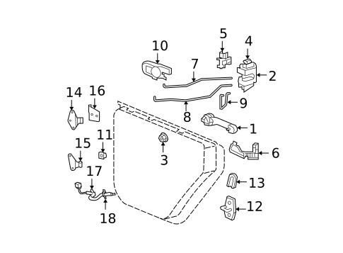 Lock & Hardware for 2018 Jeep Wrangler JK #2