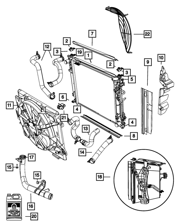 5005144AF - Cooling: Cooling Module for Mopar Image image