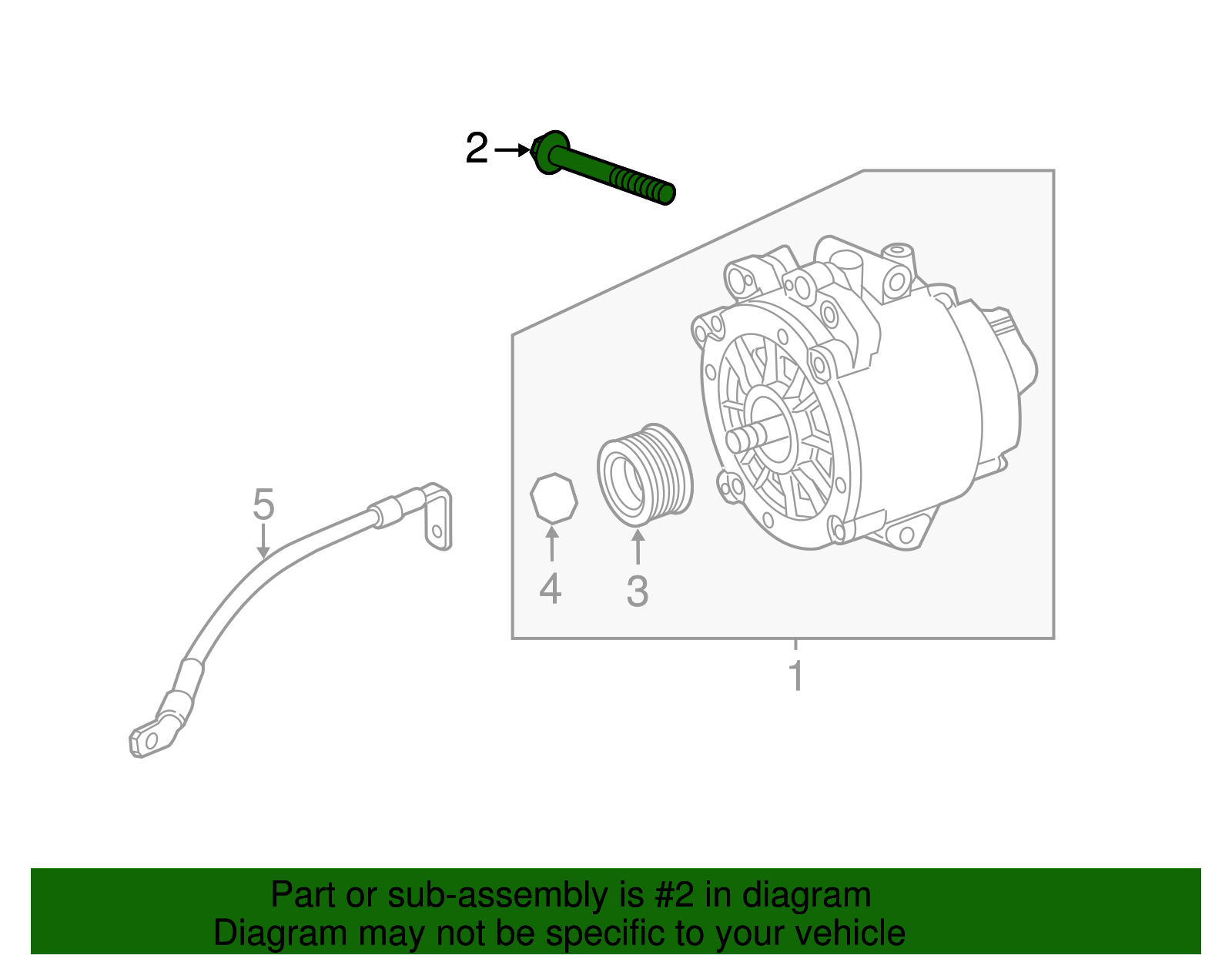 Alternator Mount Bolt - Porsche (N-106-100-01)