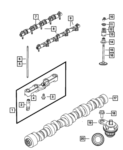 Camshaft and Valve for 2010 Dodge Charger #0