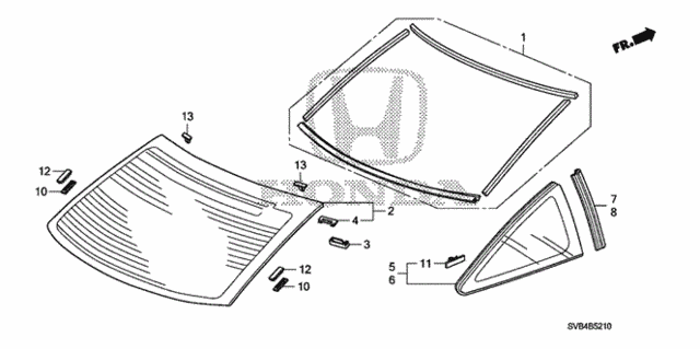 Rear Windshield - Quarter Glass for 2011 Honda Civic #0