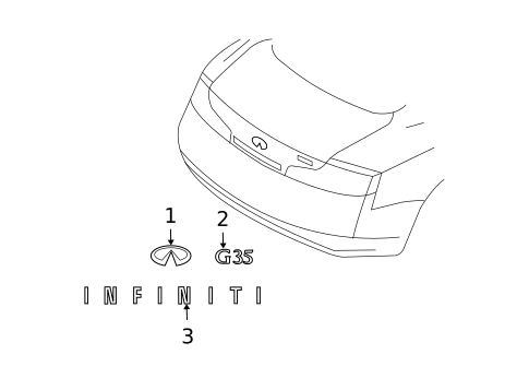 Exterior Trim - Trunk for 2003 INFINITI G35 #1