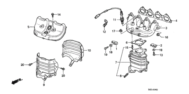Exhaust Manifold (1) for 1988 Honda CRX #0