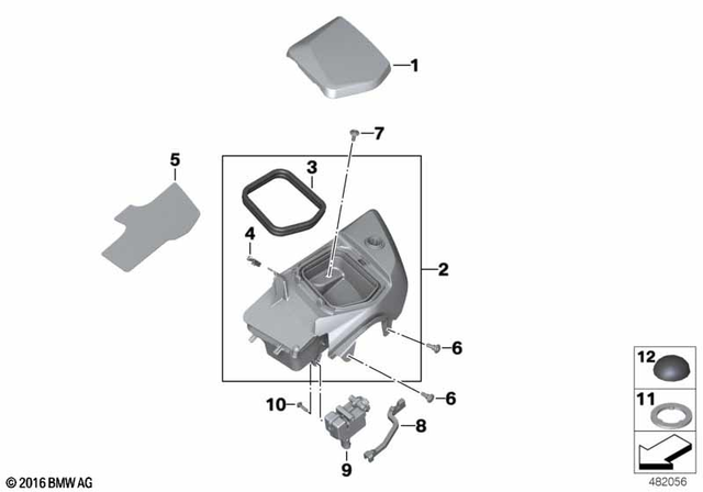 46638544949 - : Seal Flap, Left for BMW-Motorrad Image