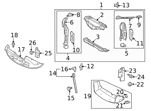 Radiator Support for 2013 Lexus IS250 #0