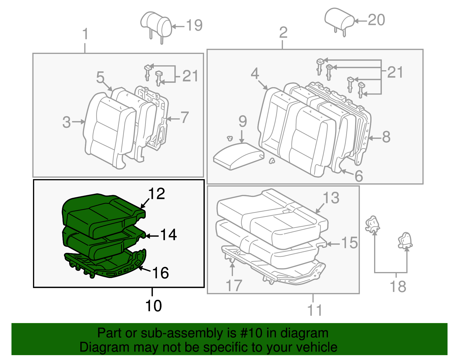 2001-2004 Toyota Sequoia 2001-2004 Toyota Sequoia - Lower Seat Assembly ...