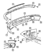 5JQ48ZSPAA - Frame, Bumper, and Fascia: Front Bumper for Mopar Image