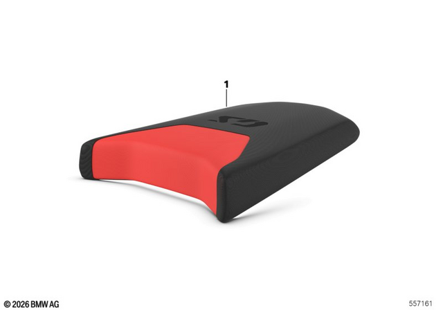 52538829436 - : Passenger Seat Sport - Black/Red for BMW-Motorrad Image