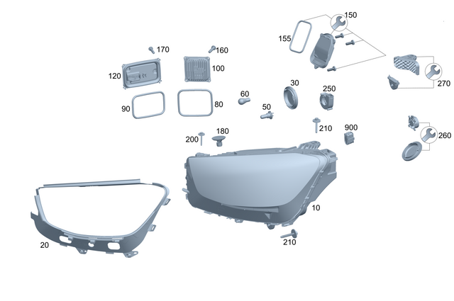 2539061001 - Electrical System: Lamp Unit for Mercedes-Benz Image image