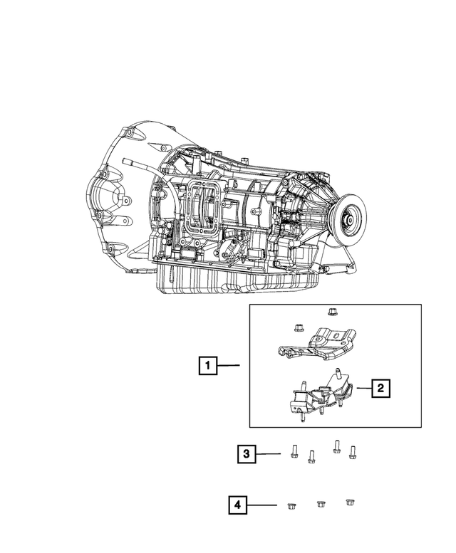 68090654AC - AS69RC; 6-Speed; Automatic Transmission: Transmission Mount Isolator for Mopar Image
