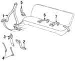 F752DT8 - Electrical: Seat Belt Assembly for Chrysler: Executive Limousine, New Yorker Image
