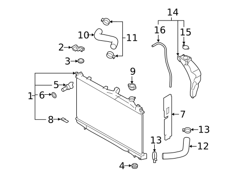 Radiator & Components for 2021 Subaru Forester #0