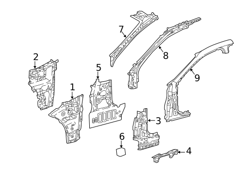 Hinge Pillar for 2021 Lexus LS500 #0