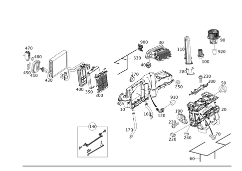 Heater and Evaporator Housing with Blower and Wiring Harness for 2015 Mercedes-Benz E550 #0