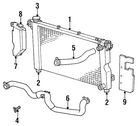Radiator & Components for 1998 Dodge Caravan #0