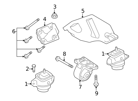 Engine & Trans Mounting for 2011 Land Rover LR4 #0
