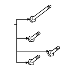 LR011068 - Engine: Mount Bracket Bolt for Land Rover: Defender 110, Defender 130, Defender 90, Discovery, LR3, LR4, Range Rover, Range Rover Sport, Range Rover Velar Image