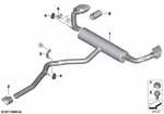 18308572489 - Exhaust System: Rear Muffler for BMW Image