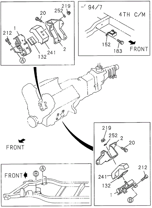 Engine Mount (FR.) for 1997 Honda Passport #0