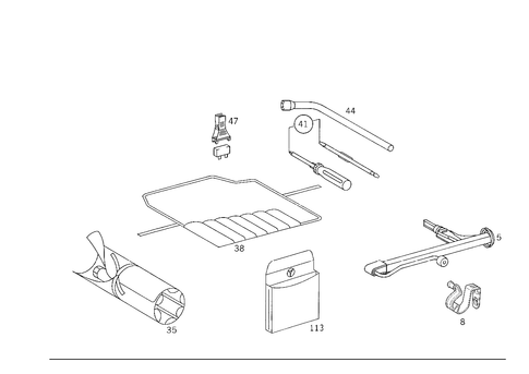 Tools and Accessories for 1999 Mercedes-Benz E430 #1