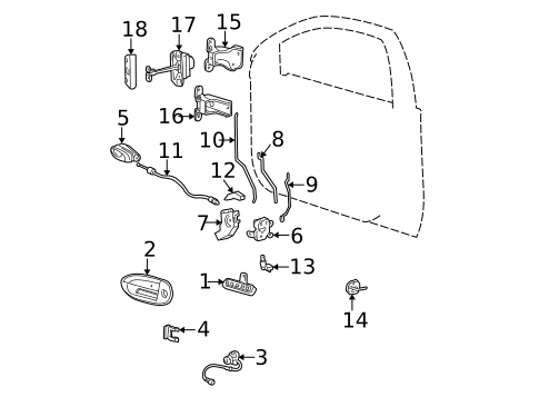 Lock & Hardware for 2004 Mercury Sable #0