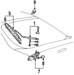 8524120072 - Body: Wiper Arm for Toyota: Celica Image
