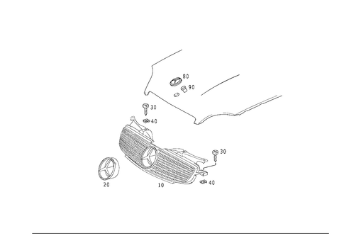 Radiator Grill for 1999 Mercedes-Benz SLK230 #0