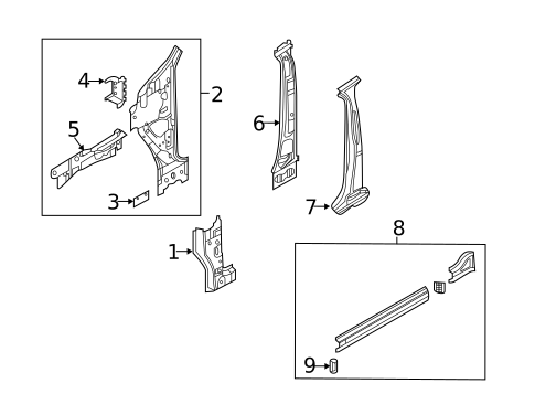 Center Pillar & Rocker for 2019 Volkswagen Tiguan #0
