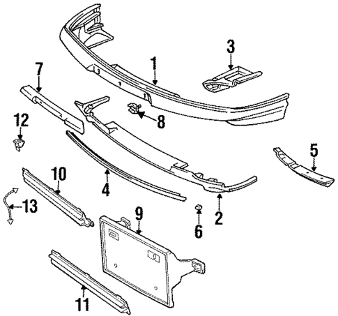 Bumper & Components - Front for 1992 BMW 850i #1