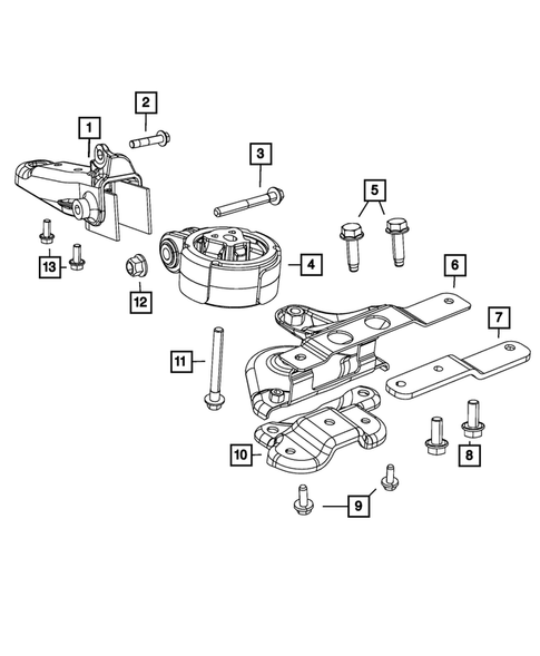 Engine Mounting for 2015 Dodge Journey #5