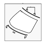 G27001MA0A - : Windshield for INFINITI: M37, M56 Image