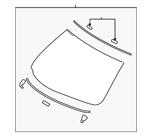 G27001MA0A - : Windshield for INFINITI: M37, M56 Image