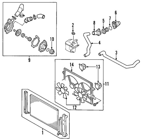 Cooling System for 2000 Mazda MPV #0