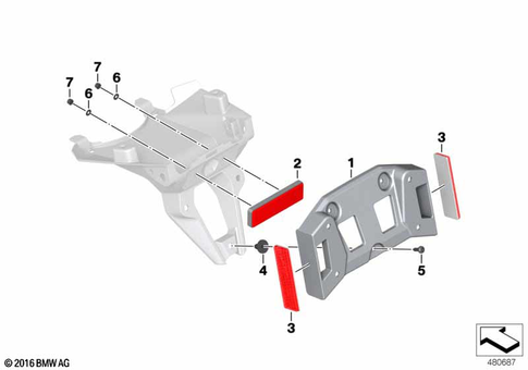 Side Marker Lamps, Reflectors for 2018 BMW-Motorrad R 1200 GS #0