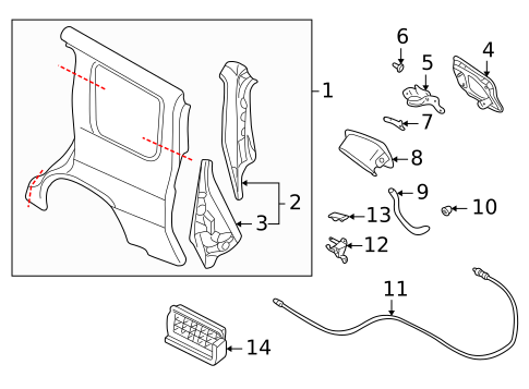 Quarter Panel & Components for 2007 Subaru Forester #0