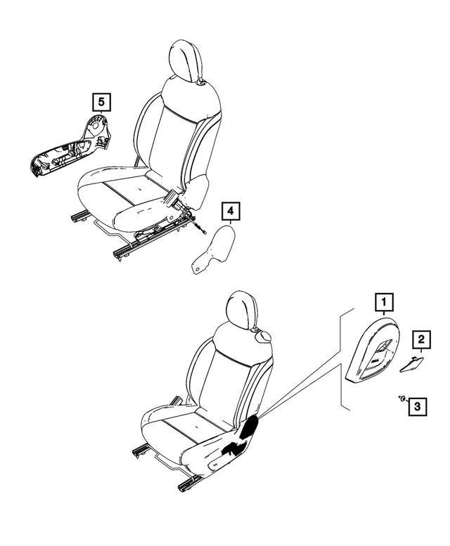 « 68654961AA –  : Dispositif D`inclinaison De Siège Avant Levier pour Mopar Image »