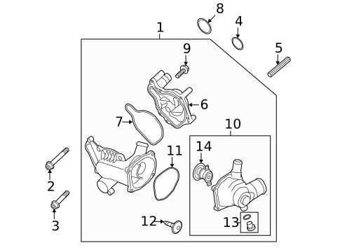 Water Pump for 2014 Audi R8 #0