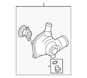 79121115AT - Cooling System: Engine Coolant Thermostat Kit for Audi Image