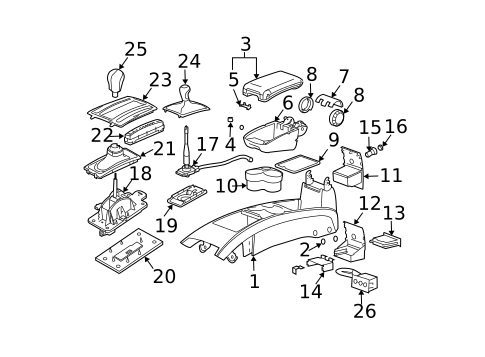Gear Shift Control for 2005 Cadillac CTS #0