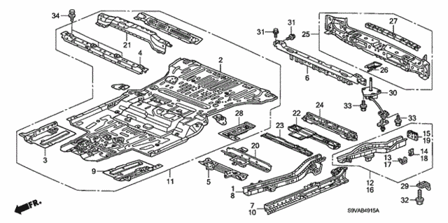 Floor Panels for 2008 Honda Pilot #0