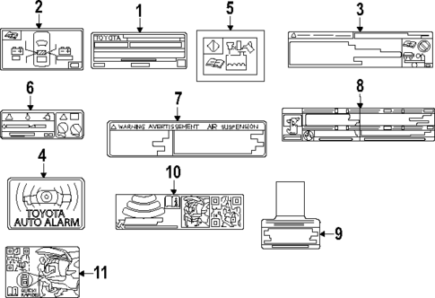 Labels for 2025 Toyota Sequoia #0