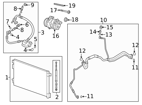 A/C Accumulator/Receiver Drier for 2017 GMC Acadia #0