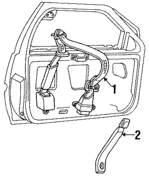 Front Seat Belts for 1994 Chevrolet Beretta #0