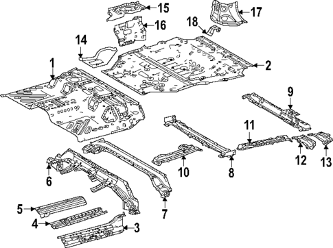 Rear Floor & Rails for 2024 Toyota Sequoia #0