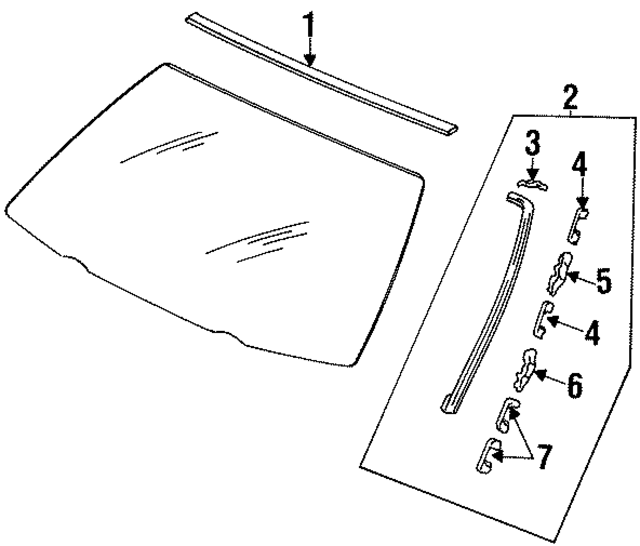 91562SV4003 - Body: Side Molding Clip for Acura Image