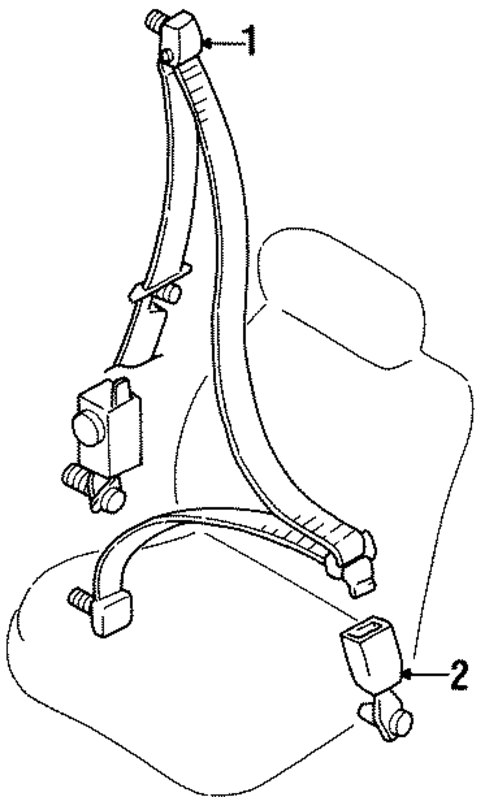 Rear Seat Belts for 1998 Mazda MPV #2