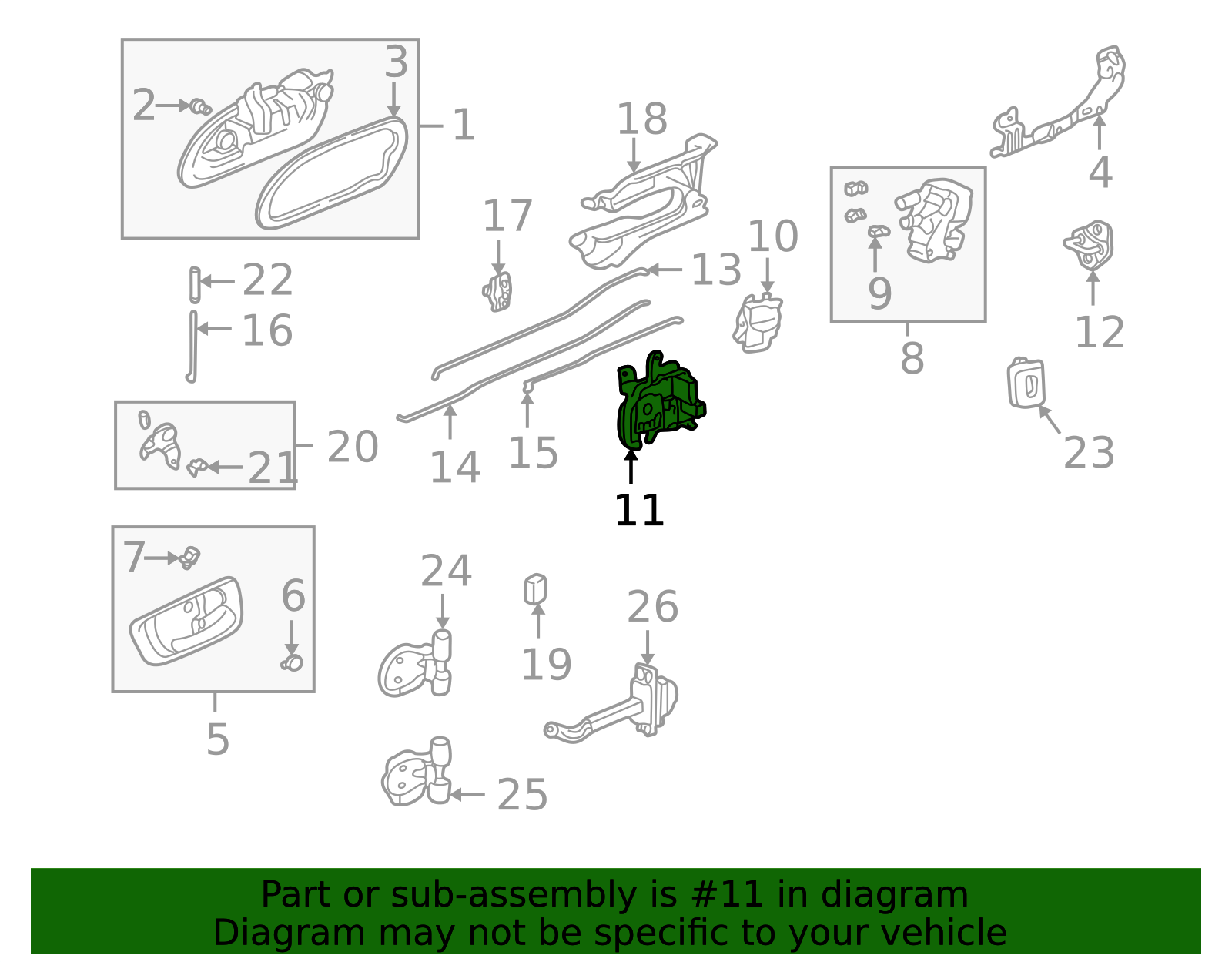 1988-2002 Honda | Door Lock Actuator Motor | 72655-S84-A01 | Honda OEM ...